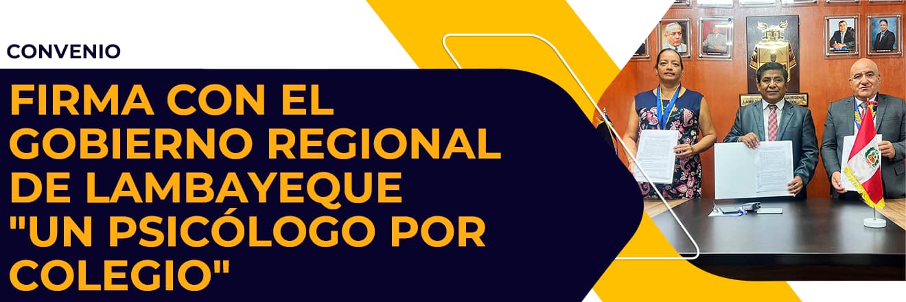 CONVENIO | Firma con el Gobierno Regional de Lambayeque para la implementación de 